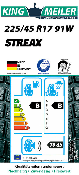 king-meiler streax premium tyre label