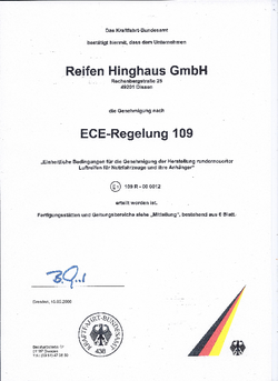 [Translate to English:] runderneuerte kba zulassung ece109 llkw transporter